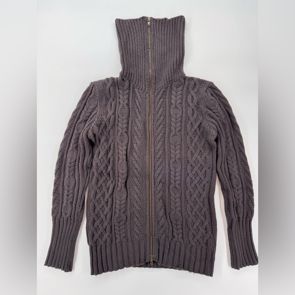 Pinko Italy Brown Full Zip Sweater Medium - Picture 1 of 5